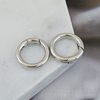 Замок круглый карабин 15х2.7 мм родиевое покрытие (7870-Р) замок для украшений купить с доставкой по России | Интернет-магазин Viva Beads