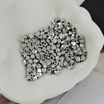 УЦЕНКА 10 шт. Бусина разделитель многогранник 2.5 мм, родиевое покрытие (8870-2.5-Р-УЦ) купить в Воронеже | Заказать в интернет-магазине Viva Beads
