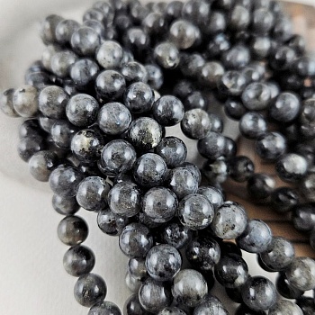 Нить 38 см Лаврикит, черный лабрадорит ок. 8-8.5 мм бусины гладкий шар (9363-8) для бижутерии купить с доставкой по России | Интернет‑магазин Viva Beads