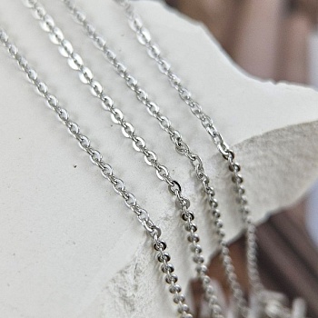 50 см Цепь тонкая 1.3 мм / толщина / родиевое покрытие (7519/1.3-Р) купить в Воронеже | Заказать в интернет-магазине Viva Beads
 50 см Цепь тонкая 1.3 мм / толщина / родиевое покрытие (7519/1.3-Р) купить в Воронеже | Заказать в интернет-магазине Viva Beads