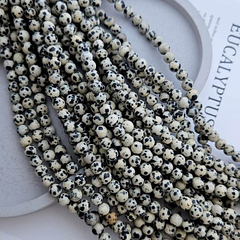 Нить 38 см Яшма далматиновая / порфирит / 6.5-6.7 мм гладкие бусины (6357-6) купить в Воронеже | Заказать в интернет-магазине Viva Beads

