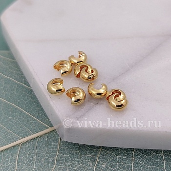 1 шт. Декоративные /укрывные/ бусины кримпы 4 мм позолота (5368-З) купить в Воронеже | Заказать в интернет-магазине Viva Beads
 1 шт. Декоративные /укрывные/ бусины кримпы 4 мм позолота (5368-З) купить в Воронеже | Заказать в интернет-магазине Viva Beads