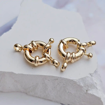 Замок круглый Штурвал 11 мм позолота 14к (5175-11-З) купить в Воронеже | Заказать в интернет-магазине Viva Beads
 Замок круглый Штурвал 11 мм позолота 14к (5175-11-З) купить в Воронеже | Заказать в интернет-магазине Viva Beads