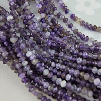 Нить 38 см Аметист натуральный 3.5-4х3 мм бусины граненый рондель (9677) купить в Воронеже | Заказать в интернет-магазине Viva Beads
 Нить 38 см Аметист натуральный 3.5-4х3 мм бусины граненый рондель (9677) купить в Воронеже | Заказать в интернет-магазине Viva Beads