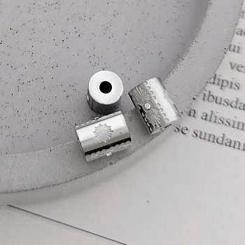 1 шт. Бусина разделитель трубочка с кристаллом 7.7х5.9 мм нержавеющая сталь (8937) купить в Воронеже | Заказать в интернет-магазине Viva Beads
