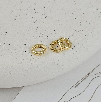 Кольцо коннектор 8x1.8 мм внутр. d 4 мм позолота 14К (9479-З) соединительные колечки и кольца-коннекторы купить с доставкой по России | Интернет-магазин Viva Beads