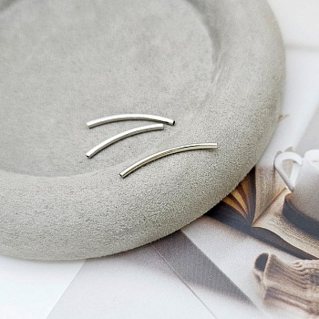 УЦЕНКА Бусина трубочка 25x1.5 мм родиевое покрытие (8450/1.5-25-Р-УЦ) купить с доставкой по России | Интернет-магазин Viva Beads