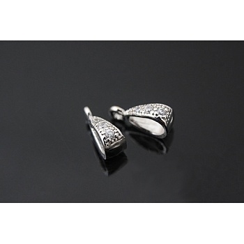 Бейл с цирконами 3.8*10 мм родевое покр. Ю. Корея (2200) купить в Воронеже | Заказать в интернет-магазине Viva Beads
