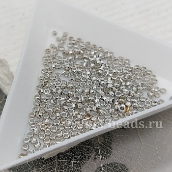 0.5 грамма /ок. 40 шт./ Кримпы 2 мм родиевое покрытие (6467-Р) купить в Воронеже | Заказать в интернет-магазине Viva Beads
 0.5 грамма /ок. 40 шт./ Кримпы 2 мм родиевое покрытие (6467-Р) купить в Воронеже | Заказать в интернет-магазине Viva Beads