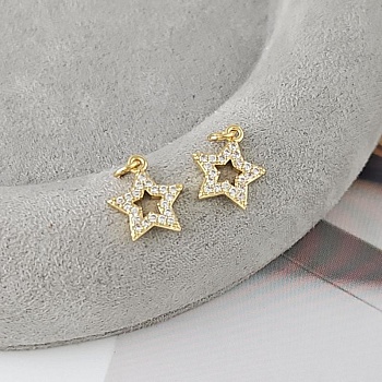 Подвеска Звезда 11.7х10 мм с фианитами позолота 14К (8115-З)