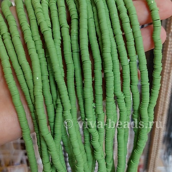 Нить Каучук (пластик) 4 мм цвет зеленый (6479-З) купить с доставкой по России | Интернет-магазин Viva Beads
