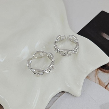 Основа для кольца с петелькой, свободный размер, родиевое покрытие (9909-Р) купить в Воронеже| Заказать в интернет-магазине Viva Beads
