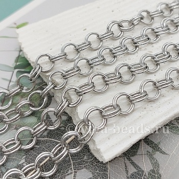 10 см Цепь 8 мм (толщина) цвет платина (6675-П) купить в Воронеже | Заказать в интернет-магазине Viva Beads
