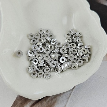 10 шт. Бусина разделитель 4х2 мм с насечками, родиевое покрытие (9904-Р) купить в Воронеже | Заказать в интернет-магазине Viva Beads
