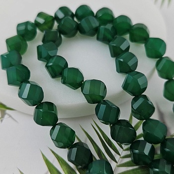 5 шт. Агат зеленый бусины ок. 9-10 мм с витыми гранями (9947-АЗ) для бижутерии купить с доставкой по России | Интернет‑магазин Viva Beads