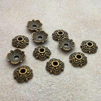 10 шт. Шапочка для бусин 8 мм цвет бронзы (2234) купить в #REGION_P# | Заказать в интернет-магазине Viva Beads
