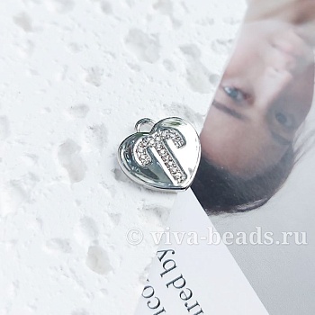 Подвеска Сердце с фианитами 13.3х13 мм знаки зодиака род. покр. (7069-Р-5) Подвеска Сердце с фианитами 13.3х13 мм знаки зодиака род. покр. (7069-Р-5)