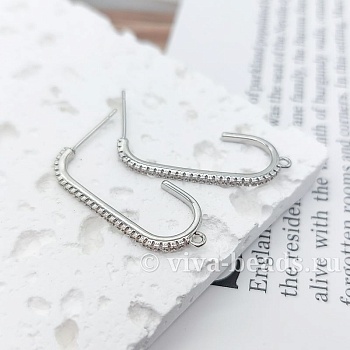 Швензы пуссеты с фианитами 30 мм родиевое покр. (7177-Р) купить в #REGION_P# | Заказать в интернет-магазине Viva Beads
 Швензы пуссеты с фианитами 30 мм родиевое покр. (7177-Р) купить в #REGION_P# | Заказать в интернет-магазине Viva Beads