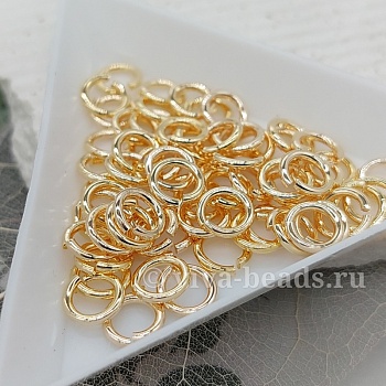 10 шт. Колечки соединительные 7х1.2 мм позолота (6708-З) соединительные колечки и кольца-коннекторы купить с доставкой по России | Интернет-магазин Viva Beads