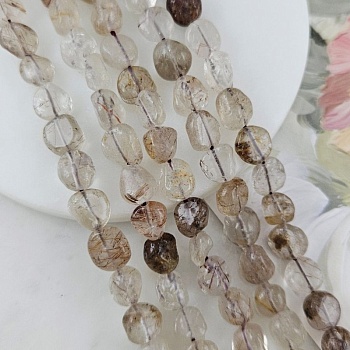 Нить 40 см Кварц рутиловый натуральный 4-8.5х7-9 мм бусины фри форм, галтовка (10160) для бижутерии купить с доставкой по России | Интернет‑магазин Viva Beads
