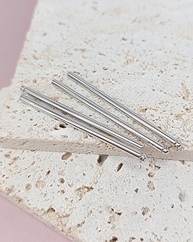 Подвеска палочка 40x2 мм родиевое покр. (3295-40-Р)