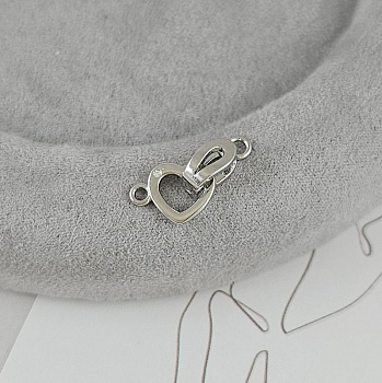 Замок Сердце мини 18 мм с фианитом, родиевое покрытие (9432-Р) купить в Воронеже | Заказать в интернет-магазине Viva Beads
 Замок Сердце мини 18 мм с фианитом, родиевое покрытие (9432-Р) купить в Воронеже | Заказать в интернет-магазине Viva Beads