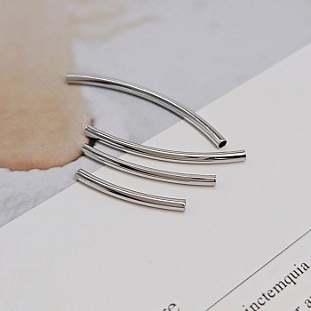 Бусина трубочка 25x2 мм родиевое покрытие (8450-25-Р) купить с доставкой по России | Интернет-магазин Viva Beads