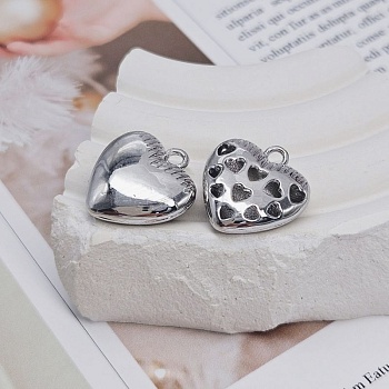 Подвеска Сердце 18x17х6 мм родиевое покрытие (8476-17-Р) купить с доставкой по России | Интернет-магазин Viva Beads