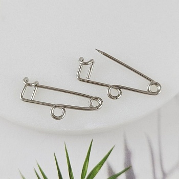 Булавка с одной петлей 26.6 мм, цвет платина (10069) купить с доставкой по России | Интернет-магазин Viva Beads