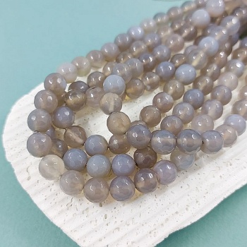 10 шт. Агат серый 8 мм граненая бусина (3189-8) купить в Воронеже | Заказать в интернет-магазине Viva Beads
