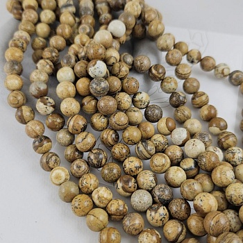 Нить 18 см Яшма пейзажная ок. 10.5 мм бусина гладкий шар (9449-10) купить в Воронеже | Заказать в интернет-магазине Viva Beads
