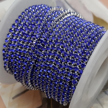 50 см Стразовая цепь 2 мм сапфир (3387-С) купить в Воронеже | Заказать в интернет-магазине Viva Beads
