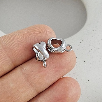 УЦЕНКА Бейл для подвесок, кулонов 11.65x7.5x6 мм внутр. d 4х4.7 мм родиевое покрытие (9575-Р-УЦ)