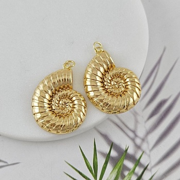 Подвеска Ракушка 32.5x24 мм позолота 14К (10042-З) купить с доставкой по России | Интернет-магазин Viva Beads