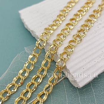 10 см Цепь 6.5 мм (толщина) позолота 18К (4526) купить в Воронеже | Заказать в интернет-магазине Viva Beads
