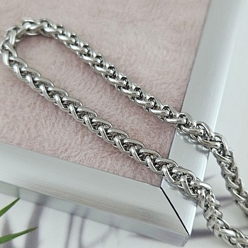 50 см Цепь змейка толщиной 4 мм, родиевое покрытие (6445-Р/4) купить с доставкой по России | Интернет-магазин Viva Beads