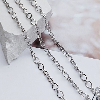 50 см Цепочка 4 мм / толщина / родиевое покрытие (8526-Р) купить в Воронеже | Заказать в интернет-магазине Viva Beads
