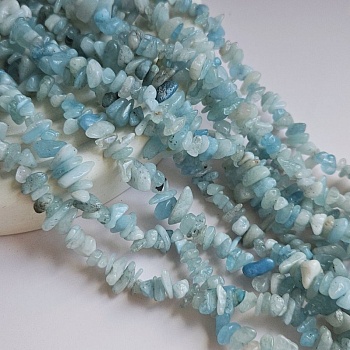 Нить 38 см Аквамарин натуральный тонированный крошка 3-5x7-13x2-4 мм (9204) купить в Воронеже | Заказать в интернет-магазине Viva Beads

