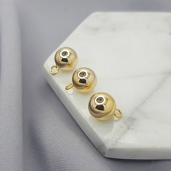 Подвеска шар 9.7 мм позолота 14к (4384-9.7-З) купить с доставкой по России | Интернет-магазин Viva Beads