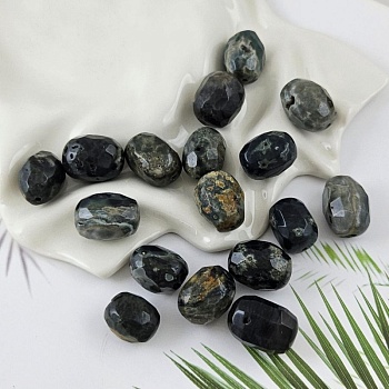 УЦЕНКА 1 шт. Соколиный глаз натуральный ок. 16.6-19х13-15 мм бусины овальные с гранями (1010-УЦ) для бижутерии купить с доставкой по России | Интернет‑магазин Viva Beads