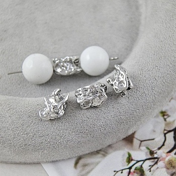 1 шт. Бусина разделитель фри форм 10.8х6.6х6.9 мм, родиевое покрытие (9637-Р) купить в Воронеже | Заказать в интернет-магазине Viva Beads
 1 шт. Бусина разделитель фри форм 10.8х6.6х6.9 мм, родиевое покрытие (9637-Р) купить в Воронеже | Заказать в интернет-магазине Viva Beads