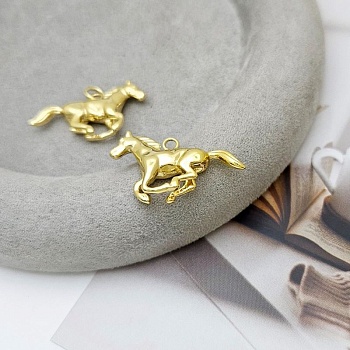 Подвеска Лошадь 16.5x29.1 мм позолота 14К (9163-З)