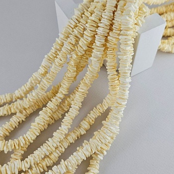 нить 20-21 см Бусины из ракушки ок. 8-10 мм фри форм, сливочный (8747-Ж) купить в Воронеже | Заказать в интернет-магазине Viva Beads
 нить 20-21 см Бусины из ракушки ок. 8-10 мм фри форм, сливочный (8747-Ж) купить в Воронеже | Заказать в интернет-магазине Viva Beads