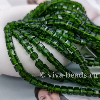 Нить 19.5 см Бусина граненый куб ок. 6 мм зеленый стекло (7340-ЗЕЛ) купить в Воронеже | Заказать в интернет-магазине Viva Beads
 Нить 19.5 см Бусина граненый куб ок. 6 мм зеленый стекло (7340-ЗЕЛ) купить в Воронеже | Заказать в интернет-магазине Viva Beads