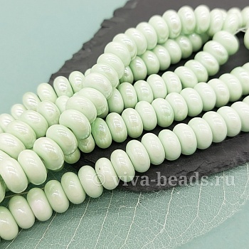 5 шт. Бусина рондель 11х6 мм бледно-зеленый, керамика (6477-БЗЕЛ) купить в Воронеже | Заказать в интернет-магазине Viva Beads
 5 шт. Бусина рондель 11х6 мм бледно-зеленый, керамика (6477-БЗЕЛ) купить в Воронеже | Заказать в интернет-магазине Viva Beads