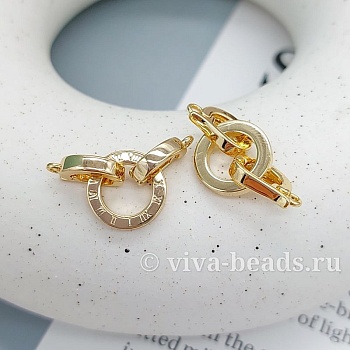 УЦЕНКА Замок круглый с карабинами 12.2 мм / кольцо / позолота 14к (7428-З-УЦ) купить в Воронеже | Заказать в интернет-магазине Viva Beads
 УЦЕНКА Замок круглый с карабинами 12.2 мм / кольцо / позолота 14к (7428-З-УЦ) купить в Воронеже | Заказать в интернет-магазине Viva Beads