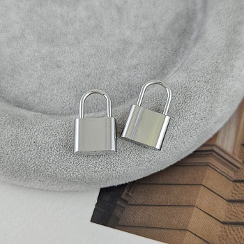 УЦЕНКА Подвеска Замочек 18x11 мм родиевое покрытие (9408-Р-УЦ) купить с доставкой по России | Интернет-магазин Viva Beads