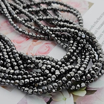 Нить 50 см Бусина круглая с гранями ок. 4 мм, черный, ювелирное стекло (8751-Ч) купить в Воронеже | Заказать в интернет-магазине Viva Beads
 Нить 50 см Бусина круглая с гранями ок. 4 мм, черный, ювелирное стекло (8751-Ч) купить в Воронеже | Заказать в интернет-магазине Viva Beads