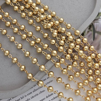 10 см Цепь из шариков 6 мм / толщина / позолота (8843-З) купить в Воронеже | Заказать в интернет-магазине Viva Beads
