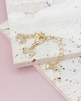 Замок лобстер 10 мм с коннекторами на 2 нити, удлинителем фианиты, позолота (8033-З) купить в Воронеже | Заказать в интернет-магазине Viva Beads
 Замок лобстер 10 мм с коннекторами на 2 нити, удлинителем фианиты, позолота (8033-З) купить в Воронеже | Заказать в интернет-магазине Viva Beads